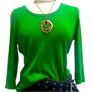 TALBOT’S -Vibrant Green Women's 👚 T-shirt